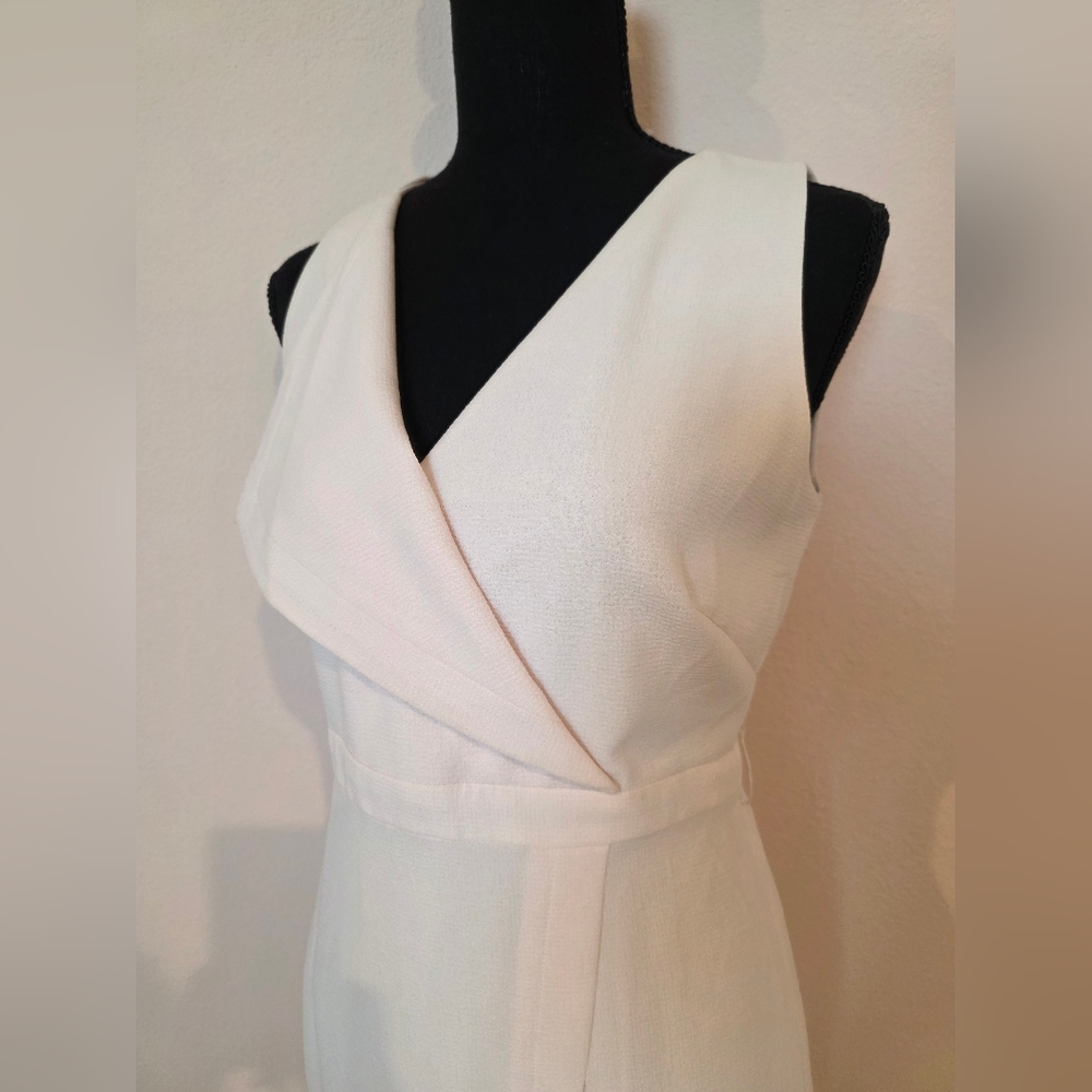 White House Black Market Cream Pink Dress